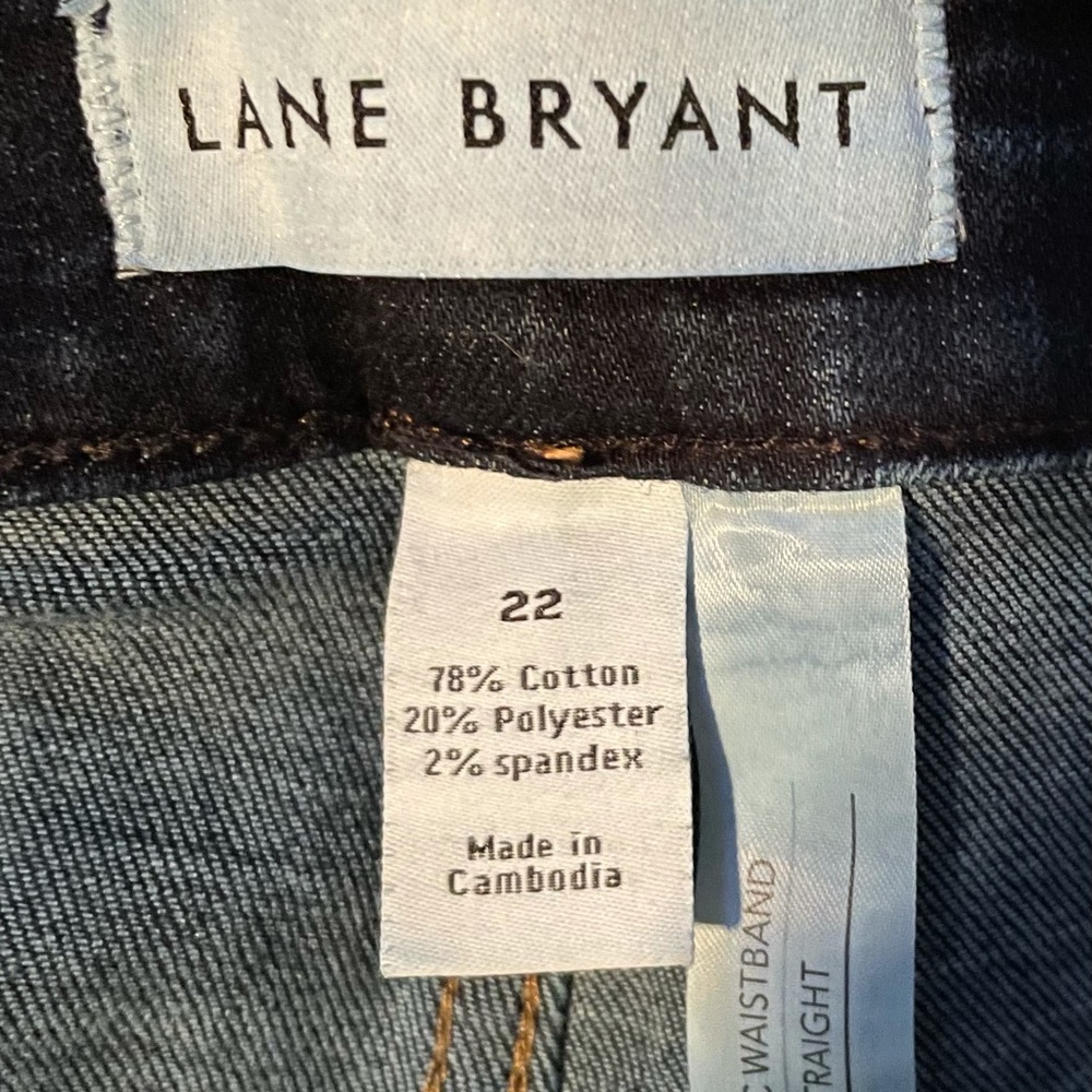 Like New Lane Bryant High-Rise Straight Crop Jeans